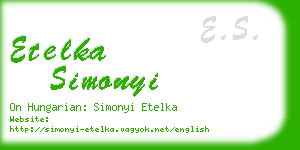 etelka simonyi business card